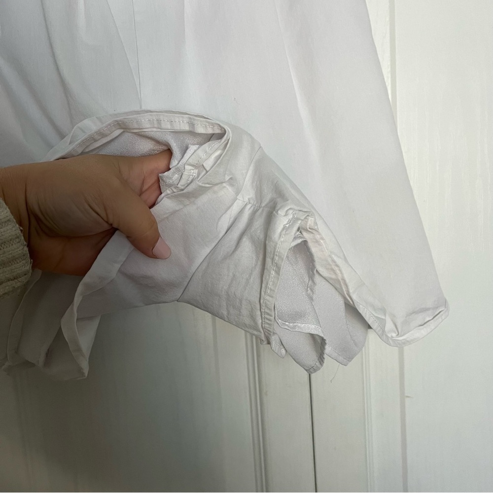 White Strapless Romper with Pockets - Picture 5 of 7